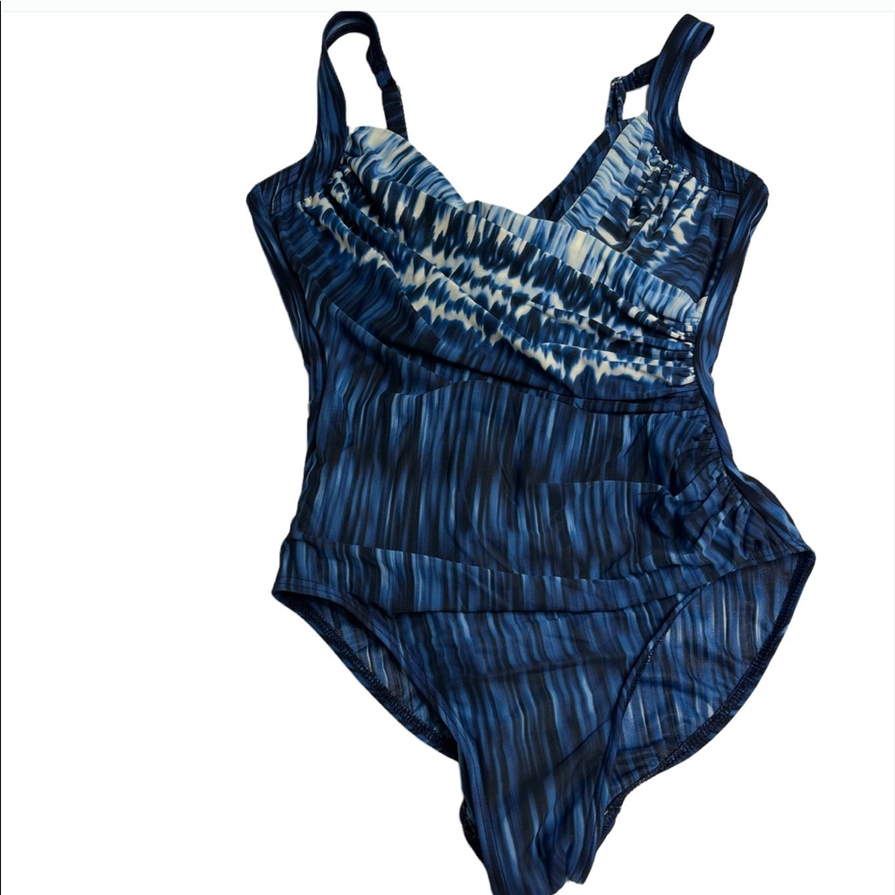 Miraclesuit Blue Tie Dye One Piece Swimsuit